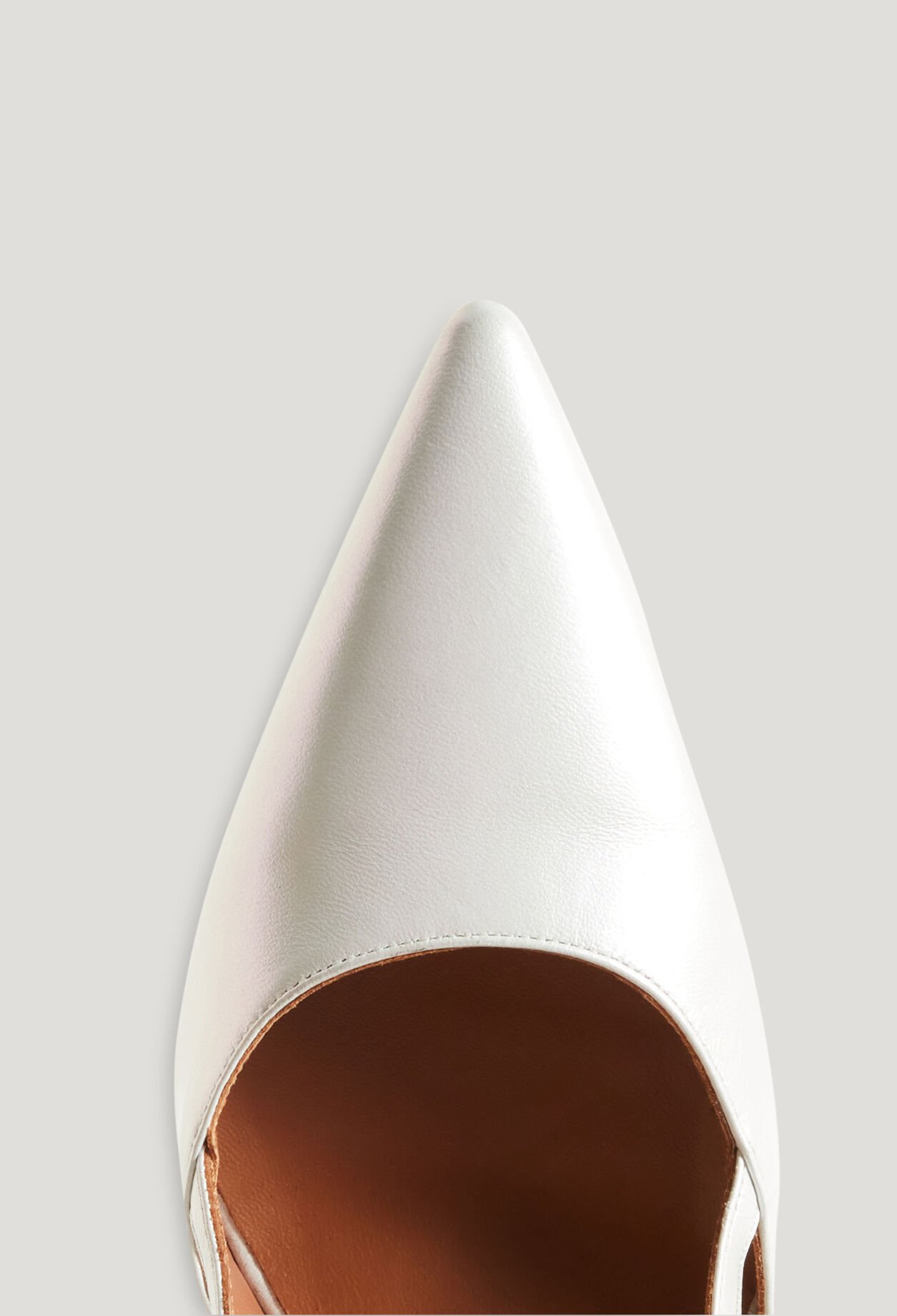 Escarpin cuir nacre