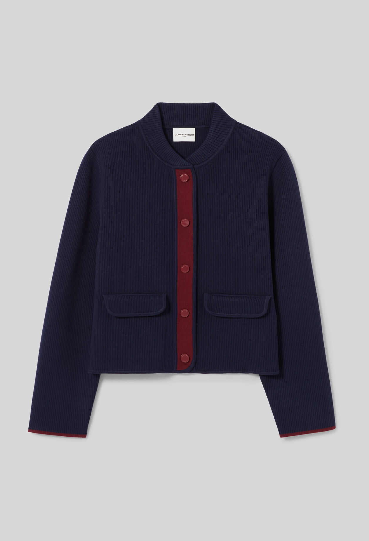 Cardigan épais bicolore