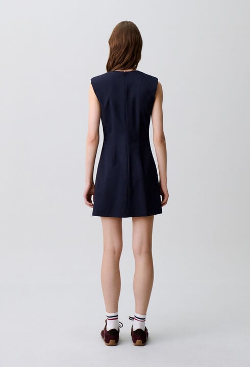 Robe  cintr&eacute;e laine m&eacute;lang&eacute;e
