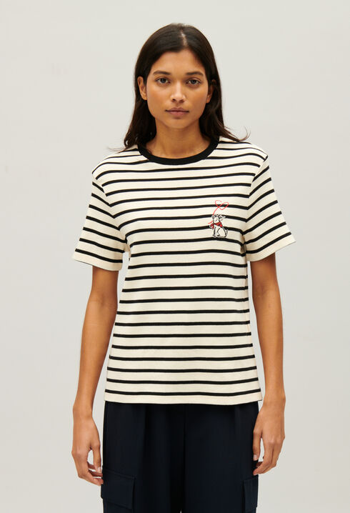 Tee-shirt marinière rayée bicolore