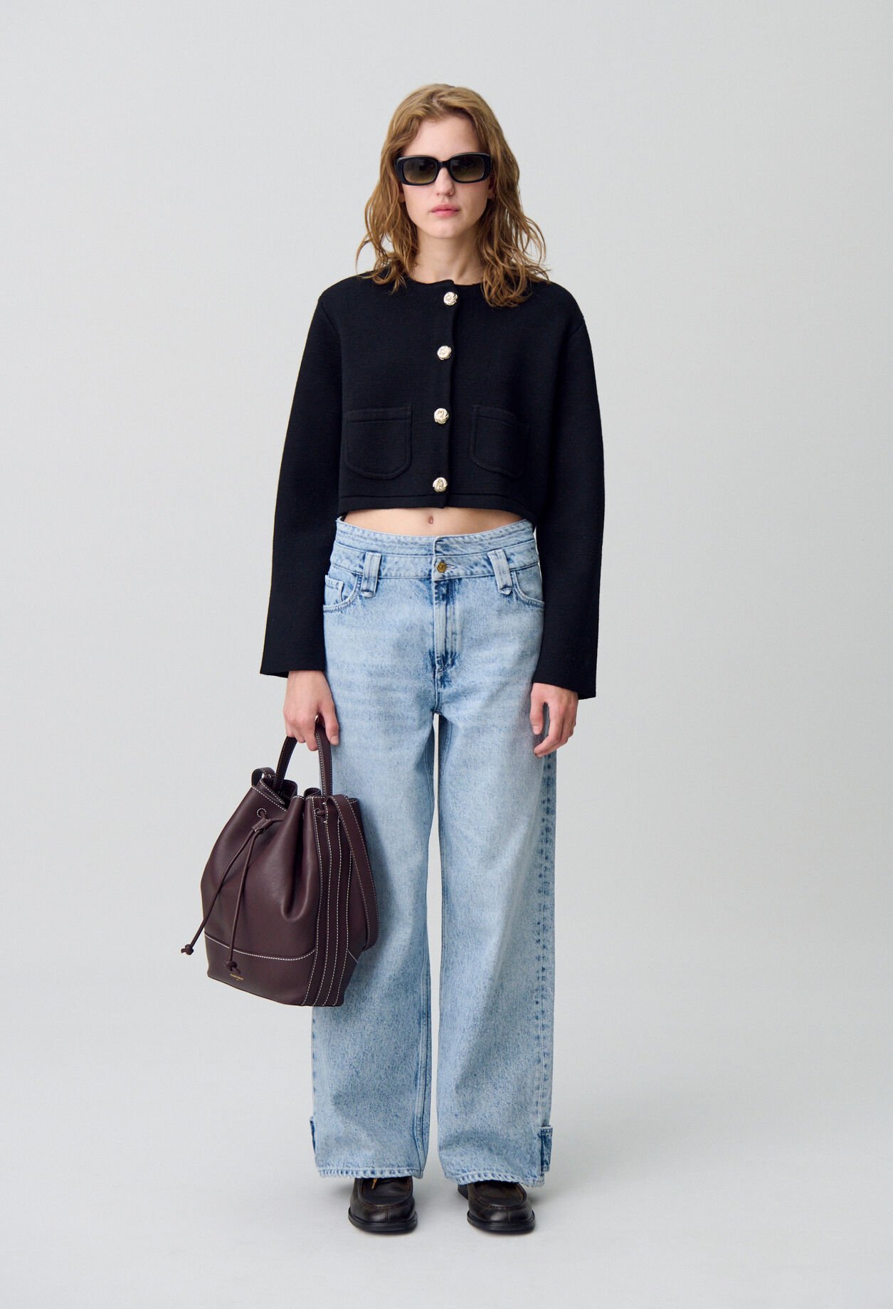 Sac seau cuir