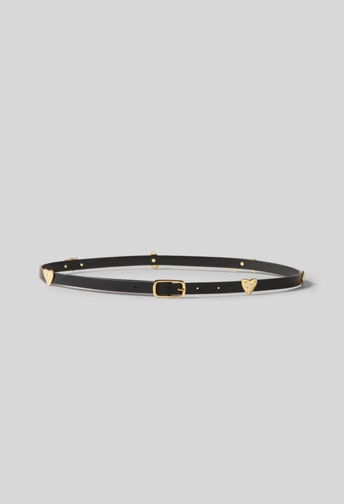 Ceinture cuir lisse charms
