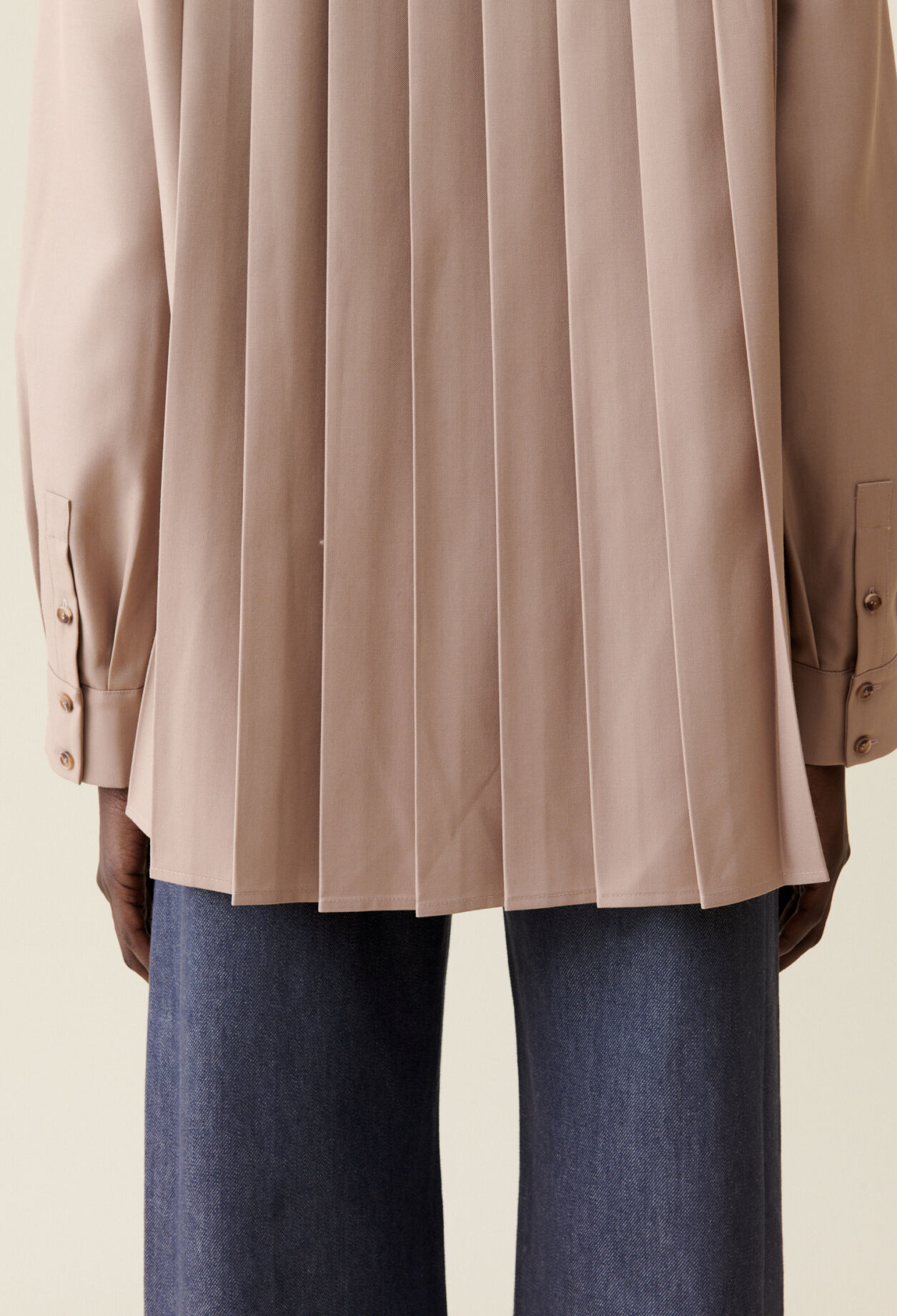 Chemise oversize plissée
