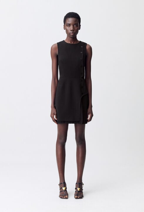 Robe courte plissée