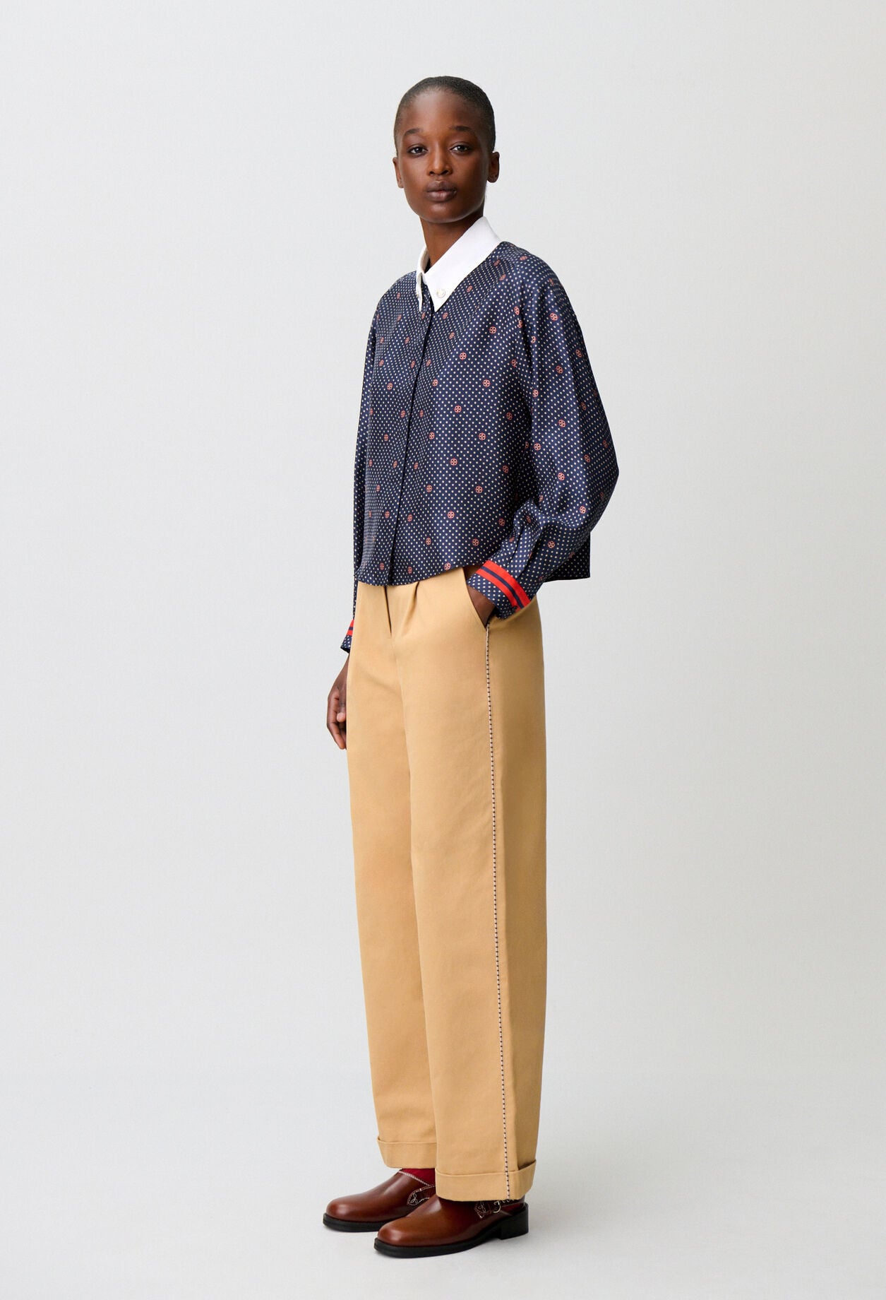 Chemise imprim&eacute;e soie