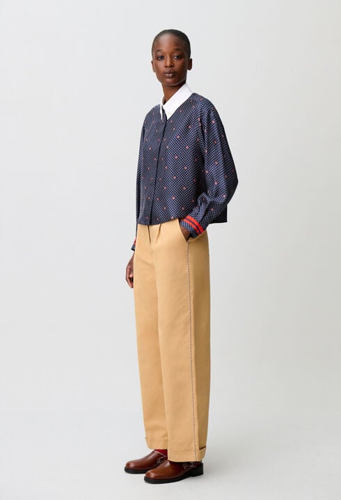 Chemise imprim&eacute;e soie