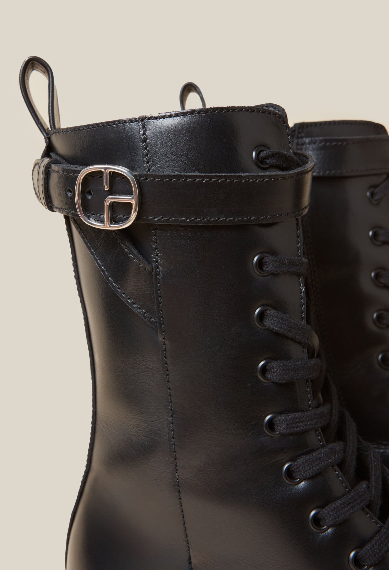 Bottines hautes rangers cuir 