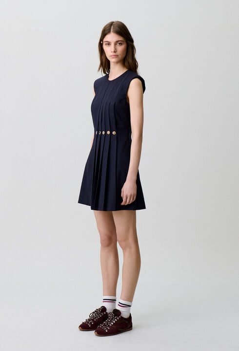 Robe  cintr&eacute;e laine m&eacute;lang&eacute;e