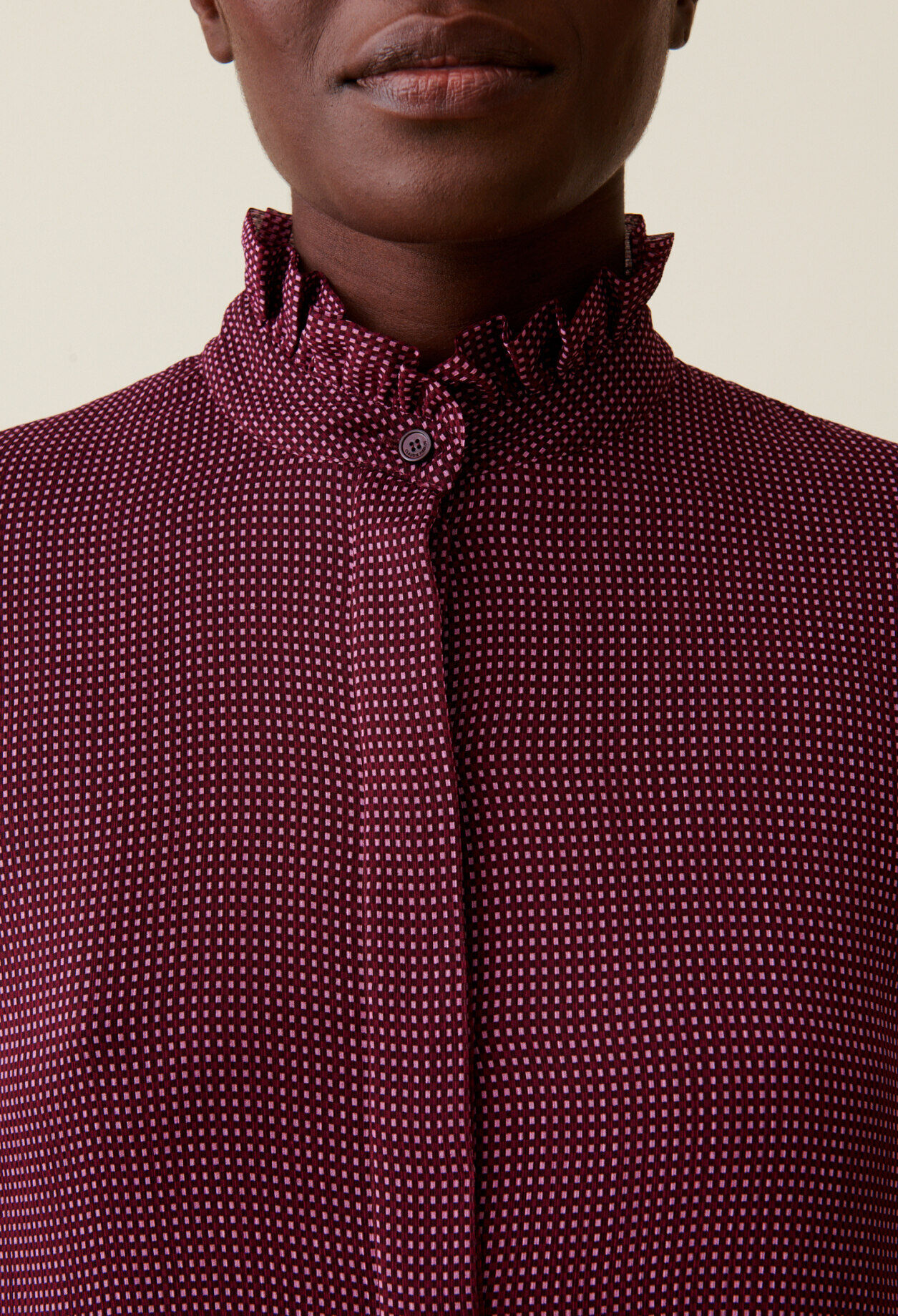 Chemise fluide petits carreaux