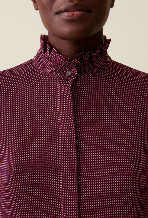 Chemise fluide petits carreaux