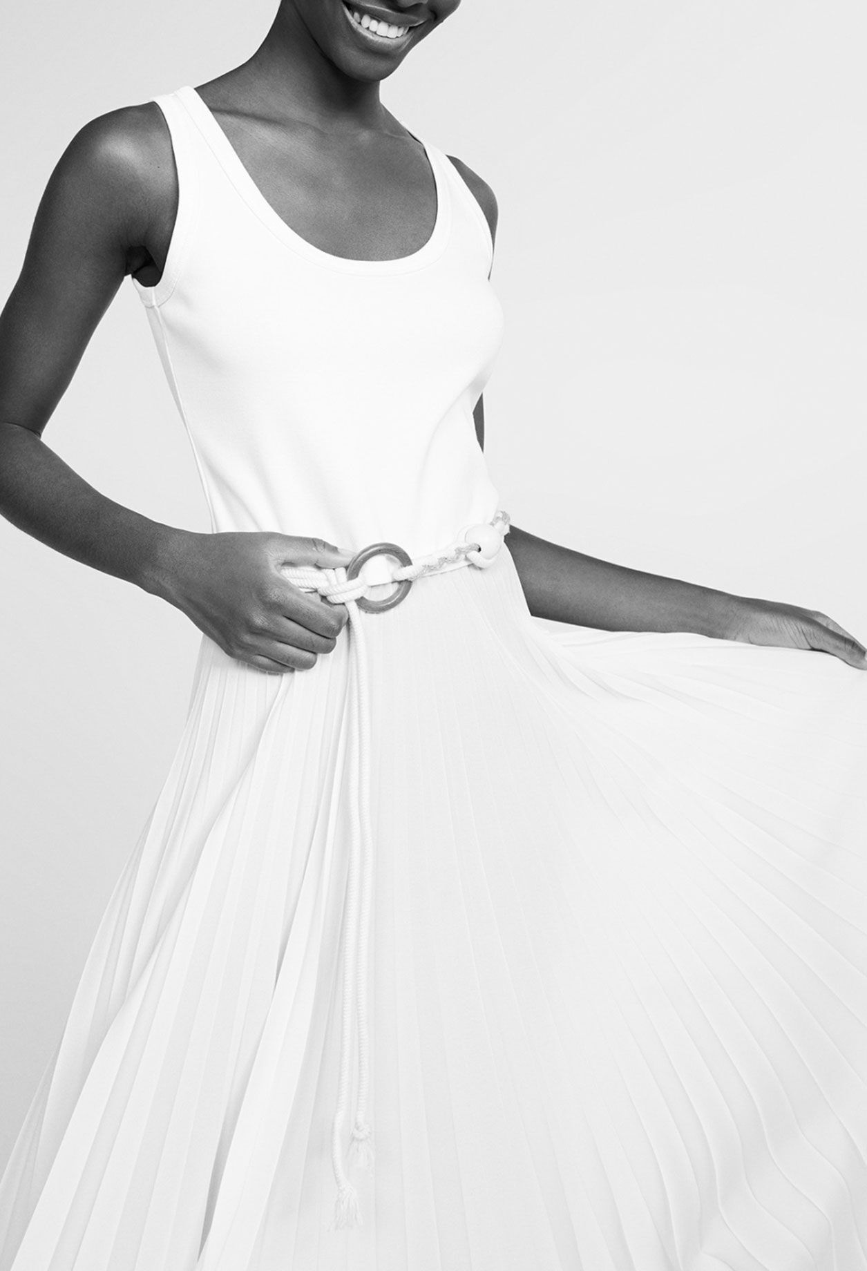 Robe longue bimatière