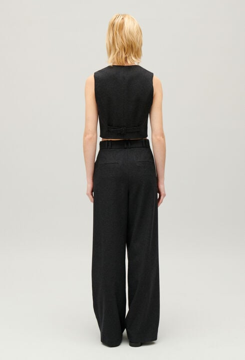 Gilet costume gris chiné