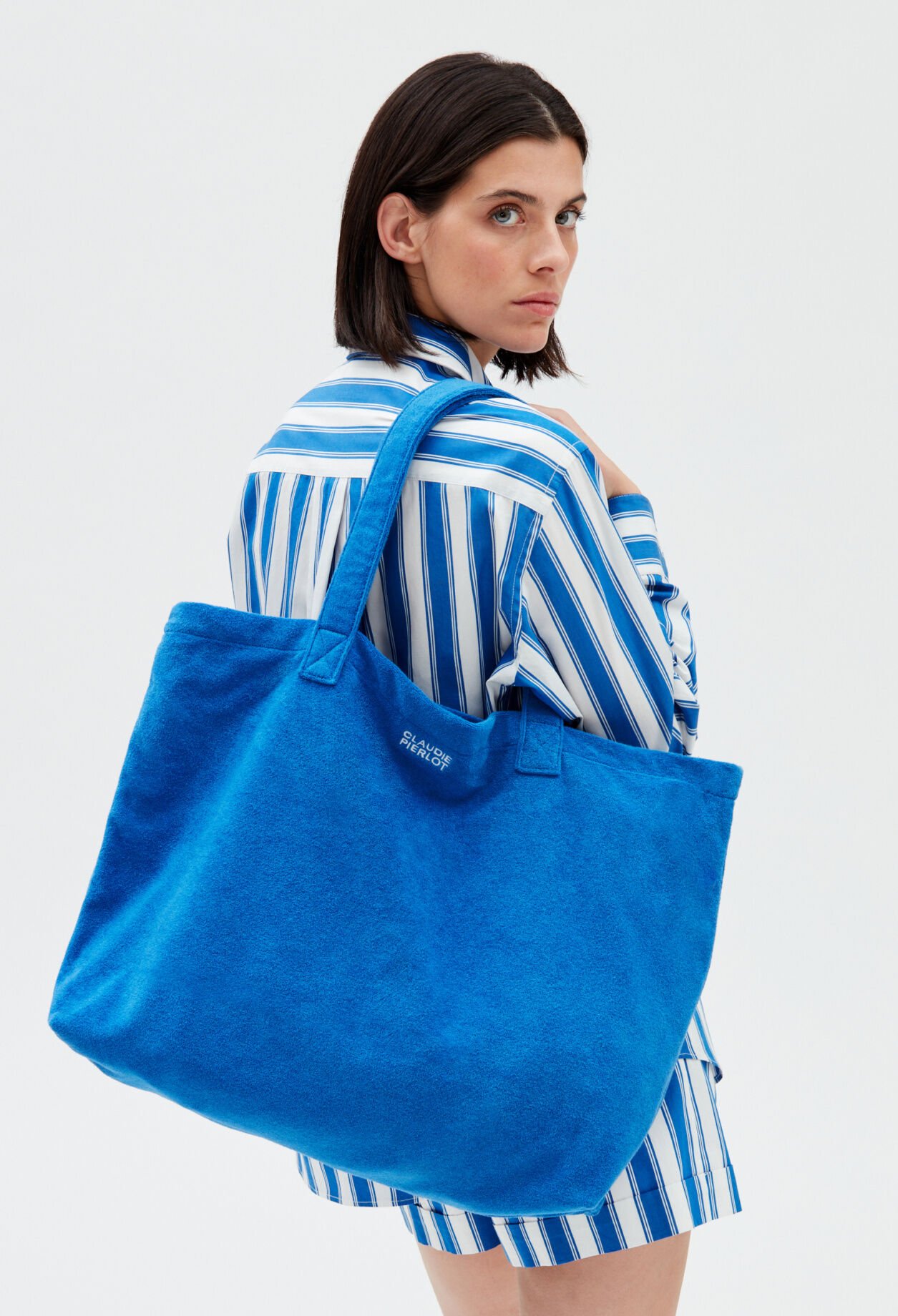 Tote bag éponge bleu