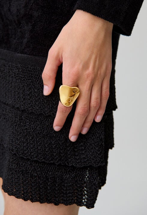 Bague chevalière cœur