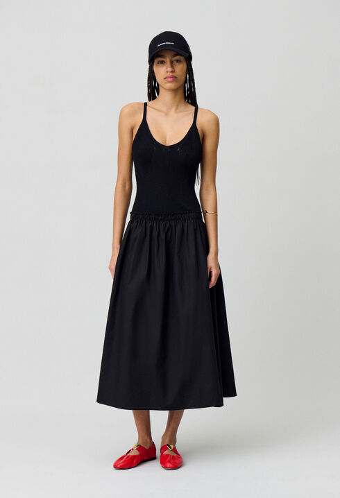 Robe mi-longue buste crochet