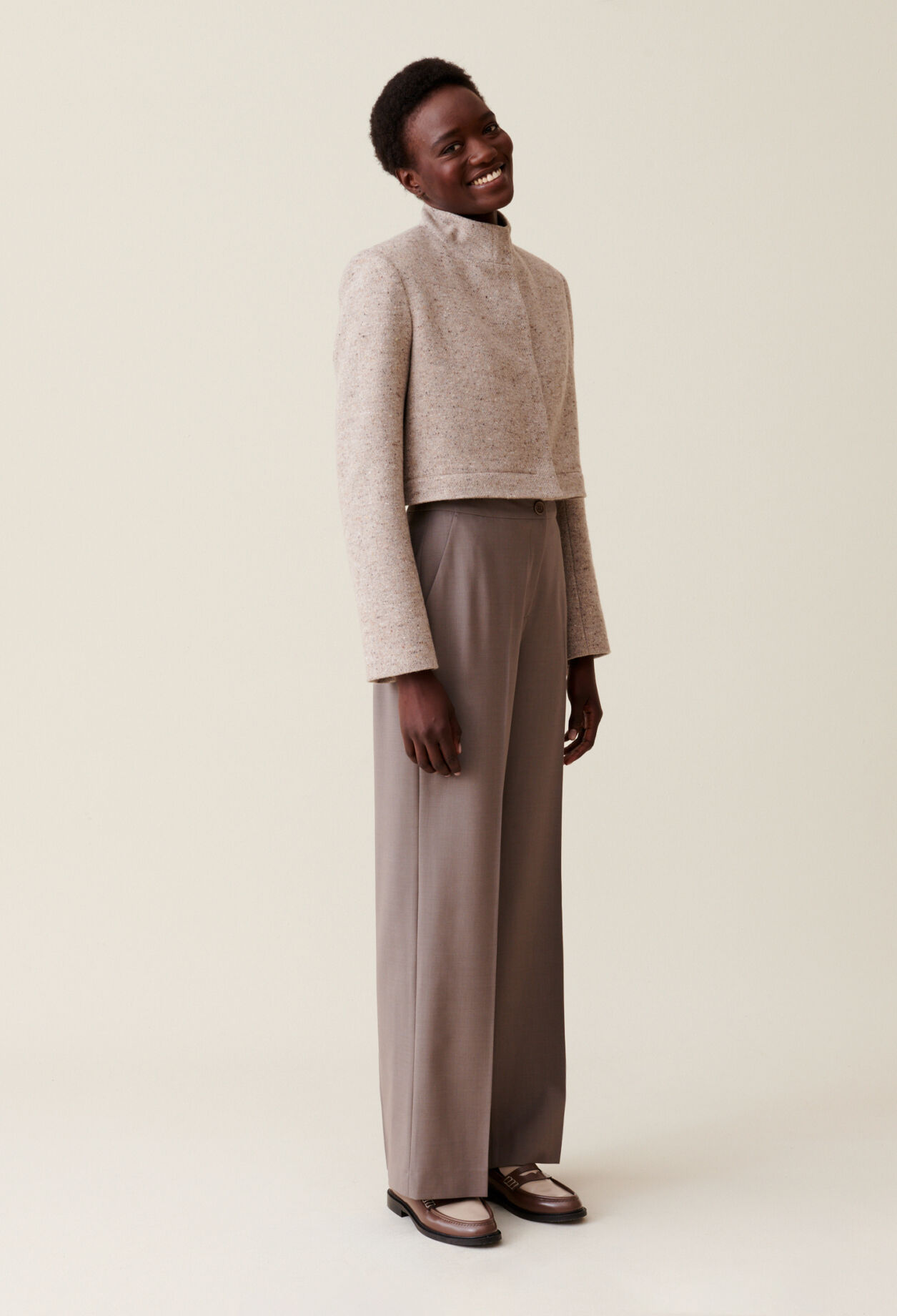 Veste courte col montant