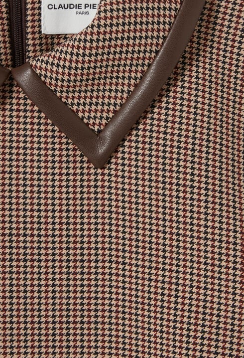 Robe droite avec cuir