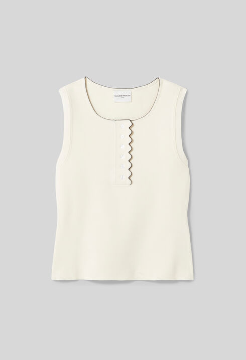 Top en maille &eacute;cru