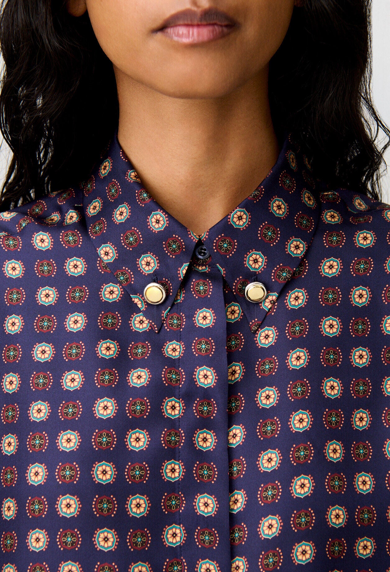 Chemise imprim&eacute;e soie