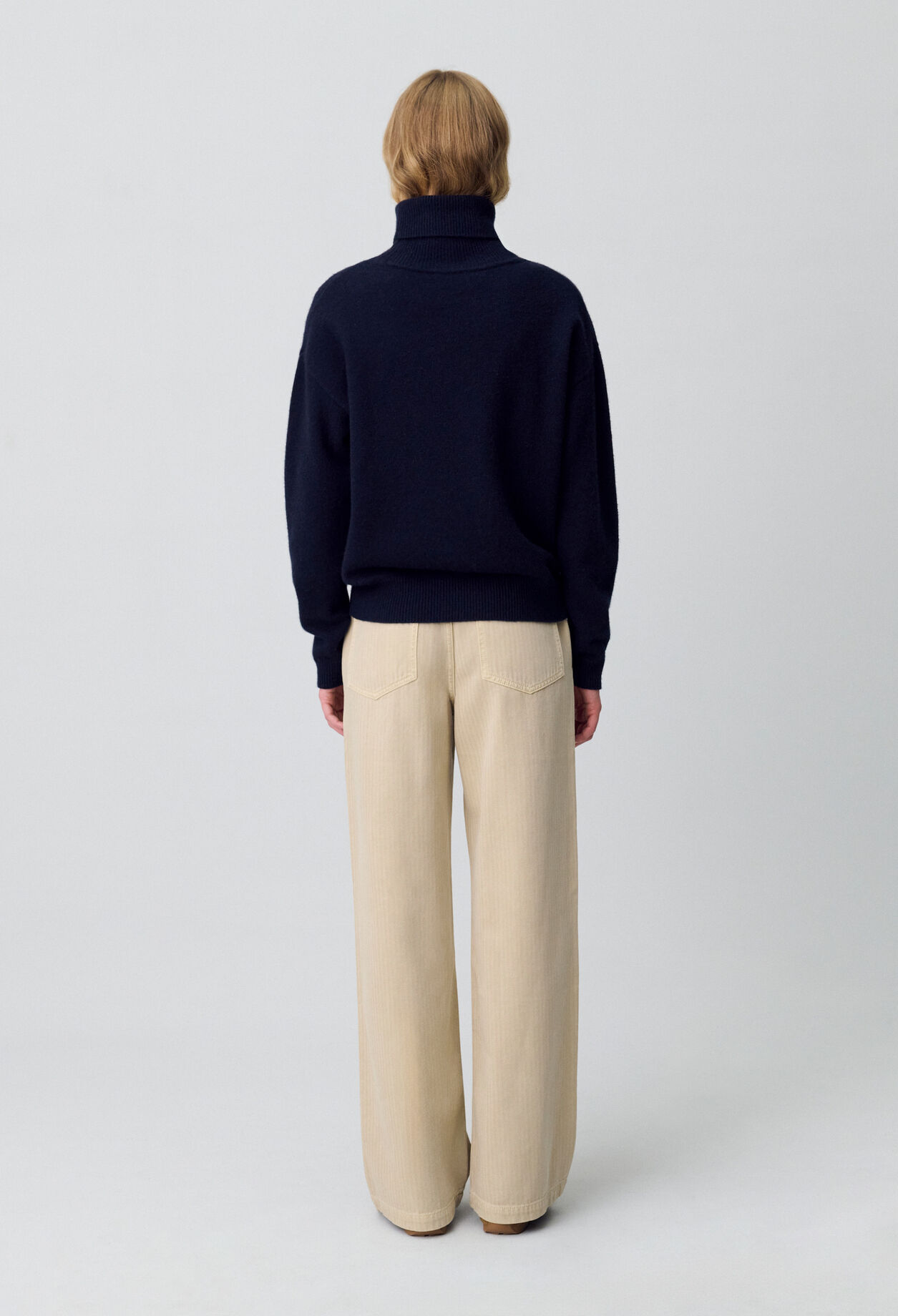 Pull cachemire bleu marine