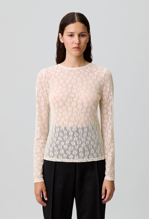 Top transparent dentelle