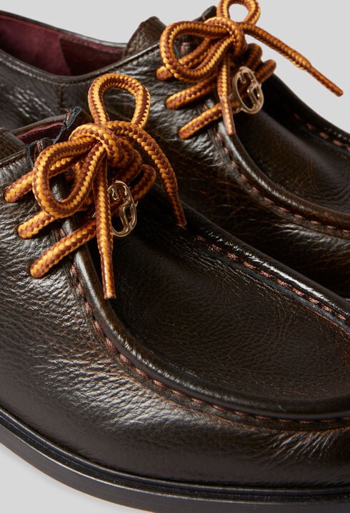 Derbies cuir grainé