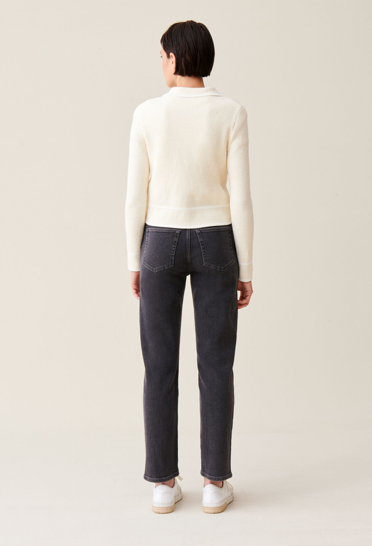 Cardigan court chiné