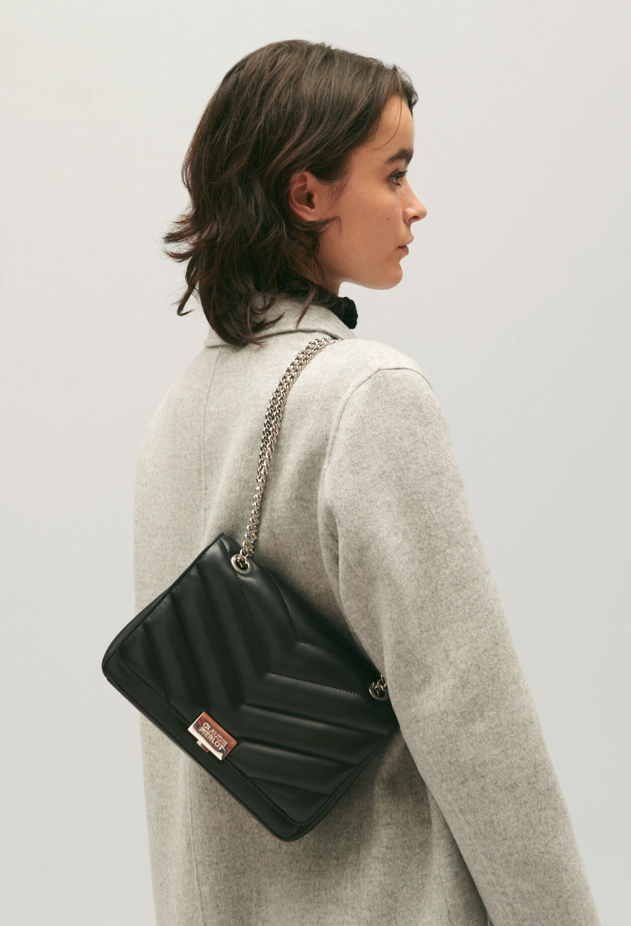 Sac Angeli chevron cuir