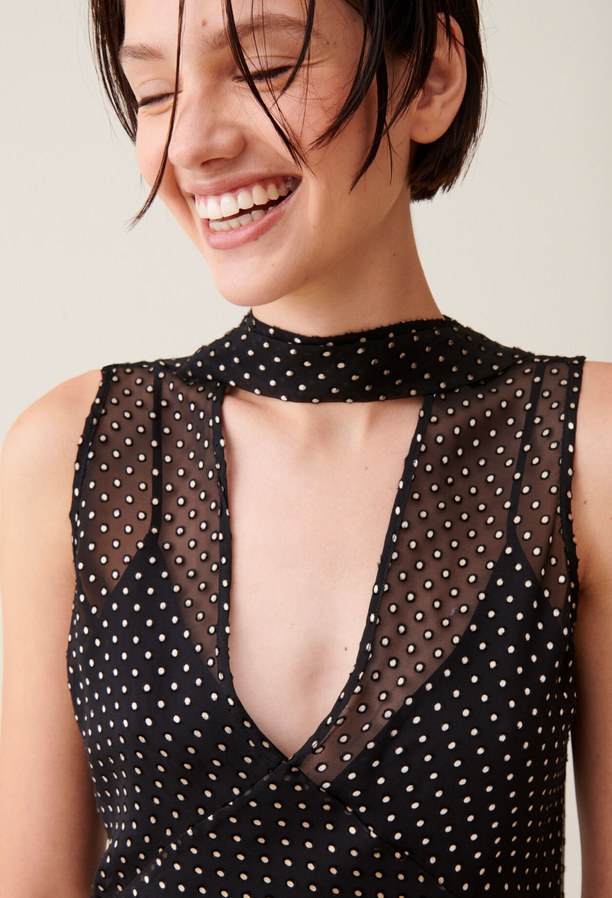 Robe a pois claudie pierlot top