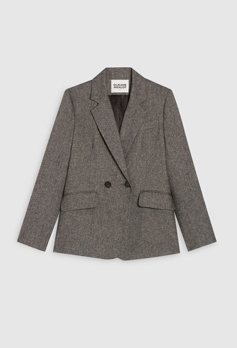 Veste gris chiné tailleur