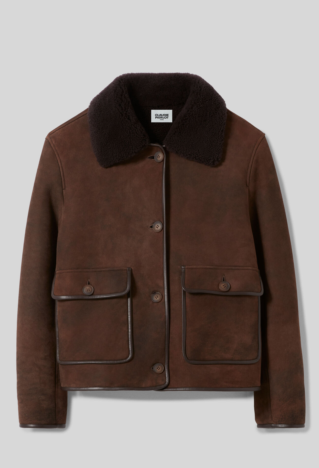 Manteau peau lainée