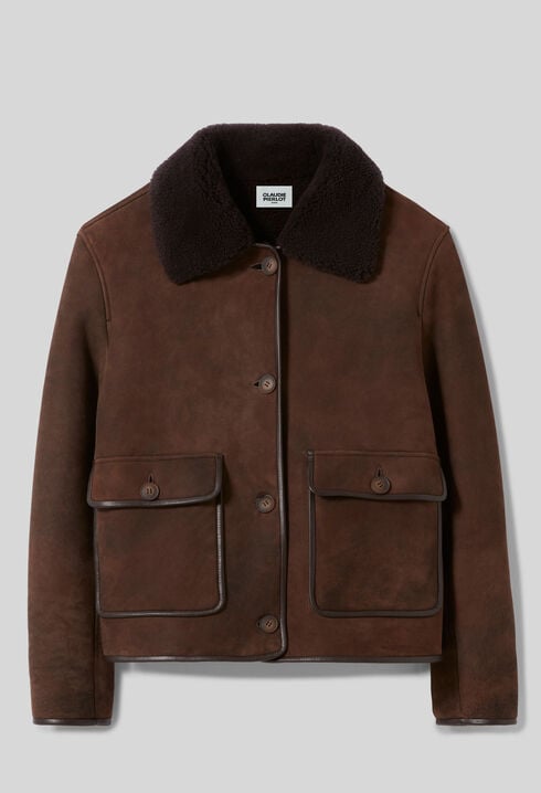 Manteau peau lainée
