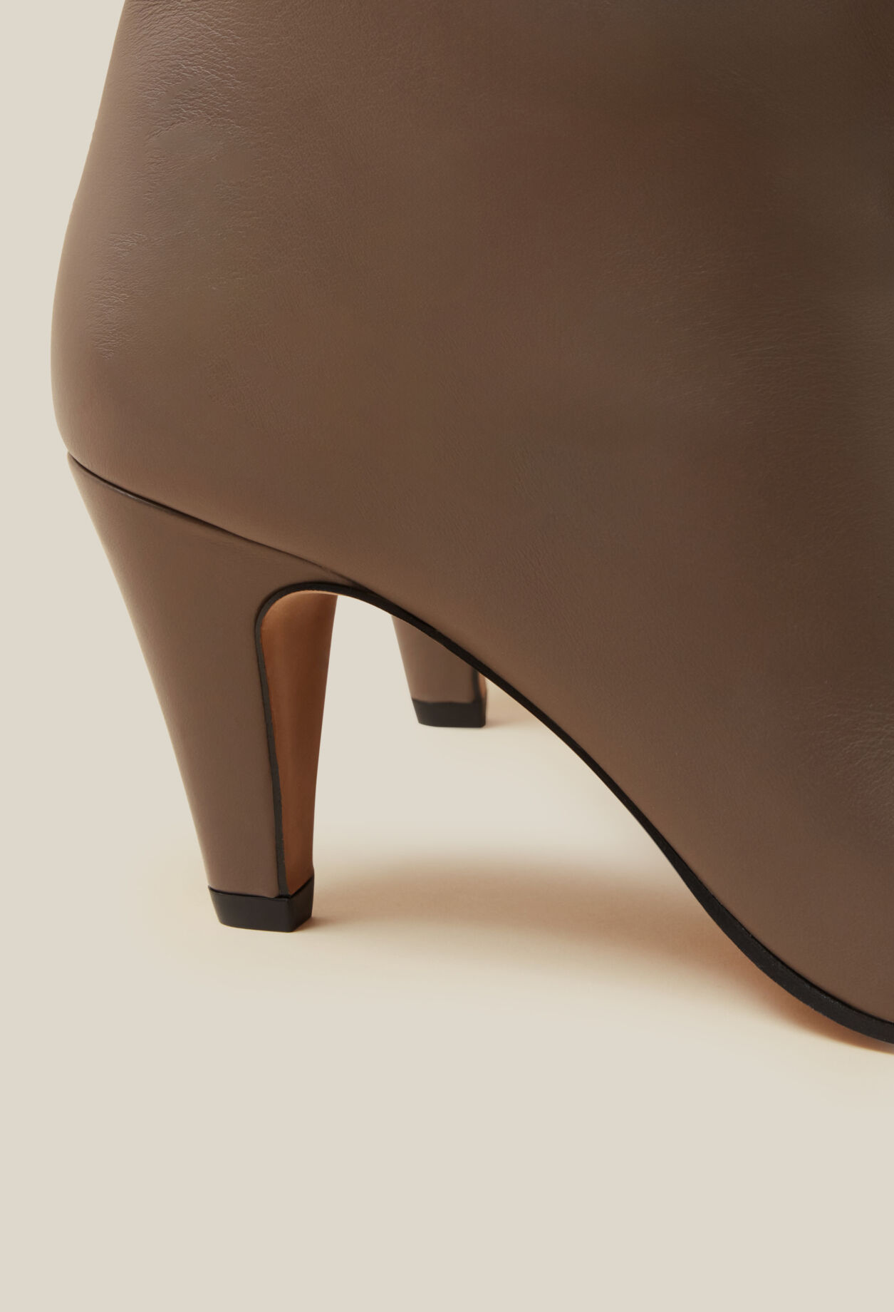 Bottes talons cuir lisse