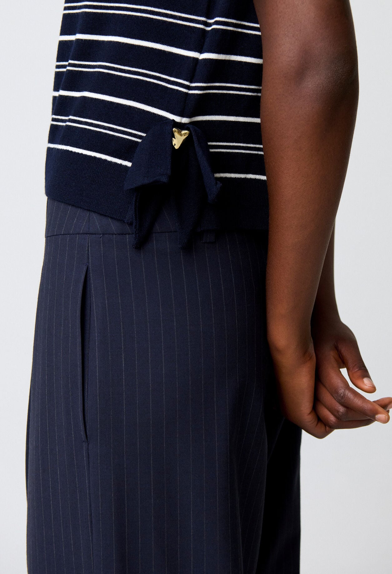 Pull maille ray&eacute; c&oelig;ur