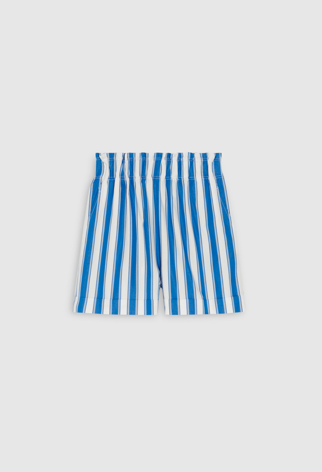 Short coton rayures bleu