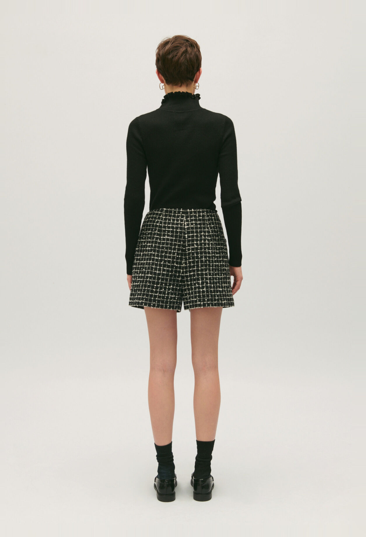 Short tweed bicolore