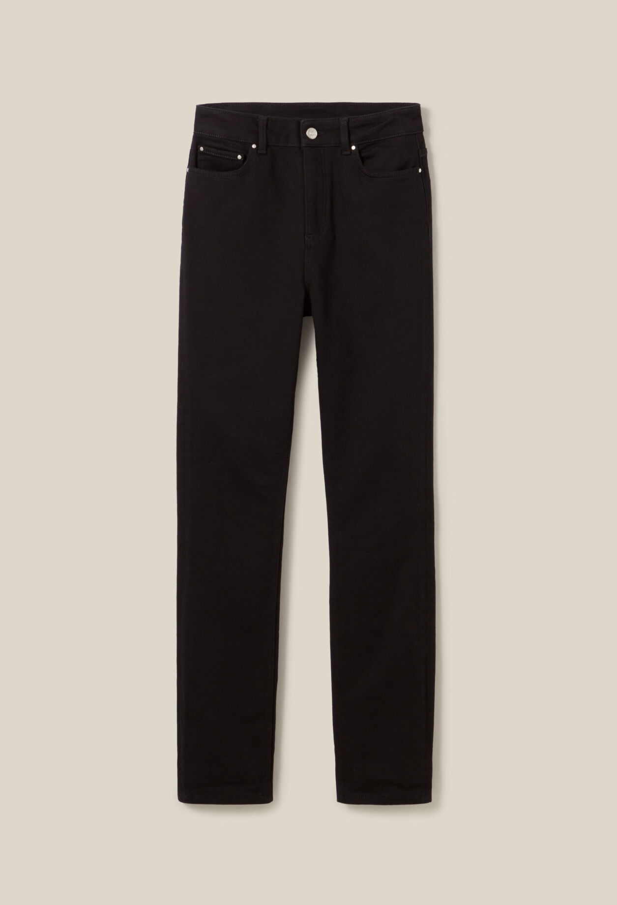 Jean slim noir taille mi-haute