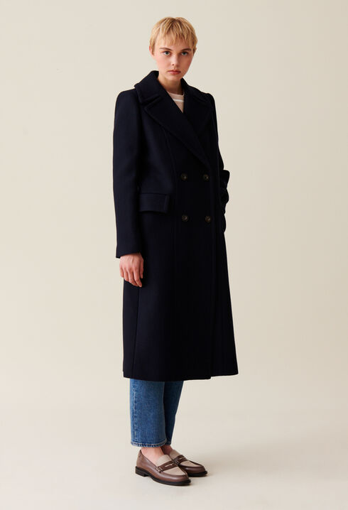Manteau long croisé
