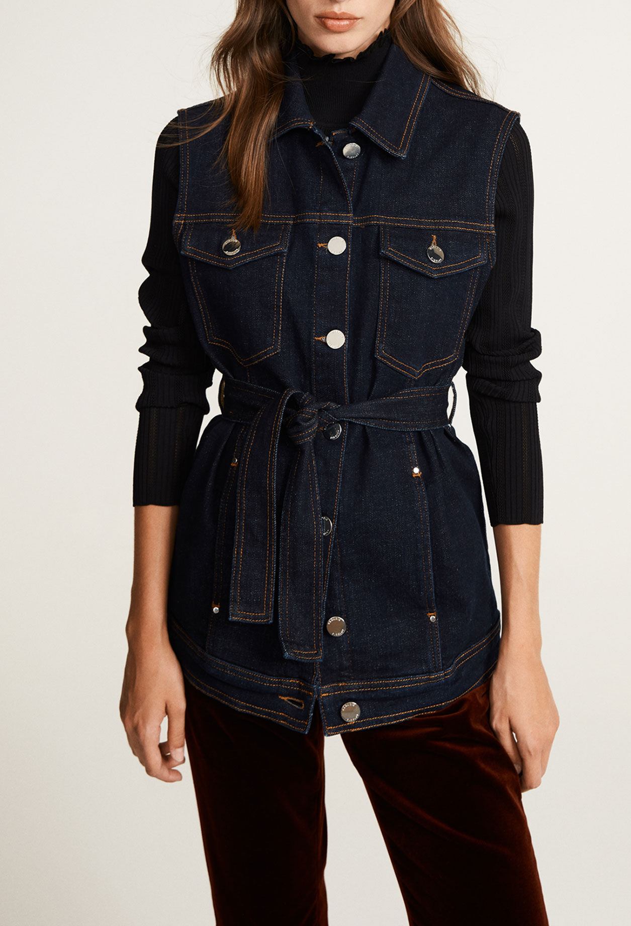 Veste en jean sans manches
