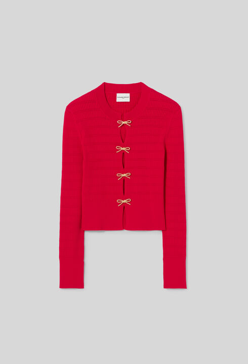 Pull maille fine nœuds