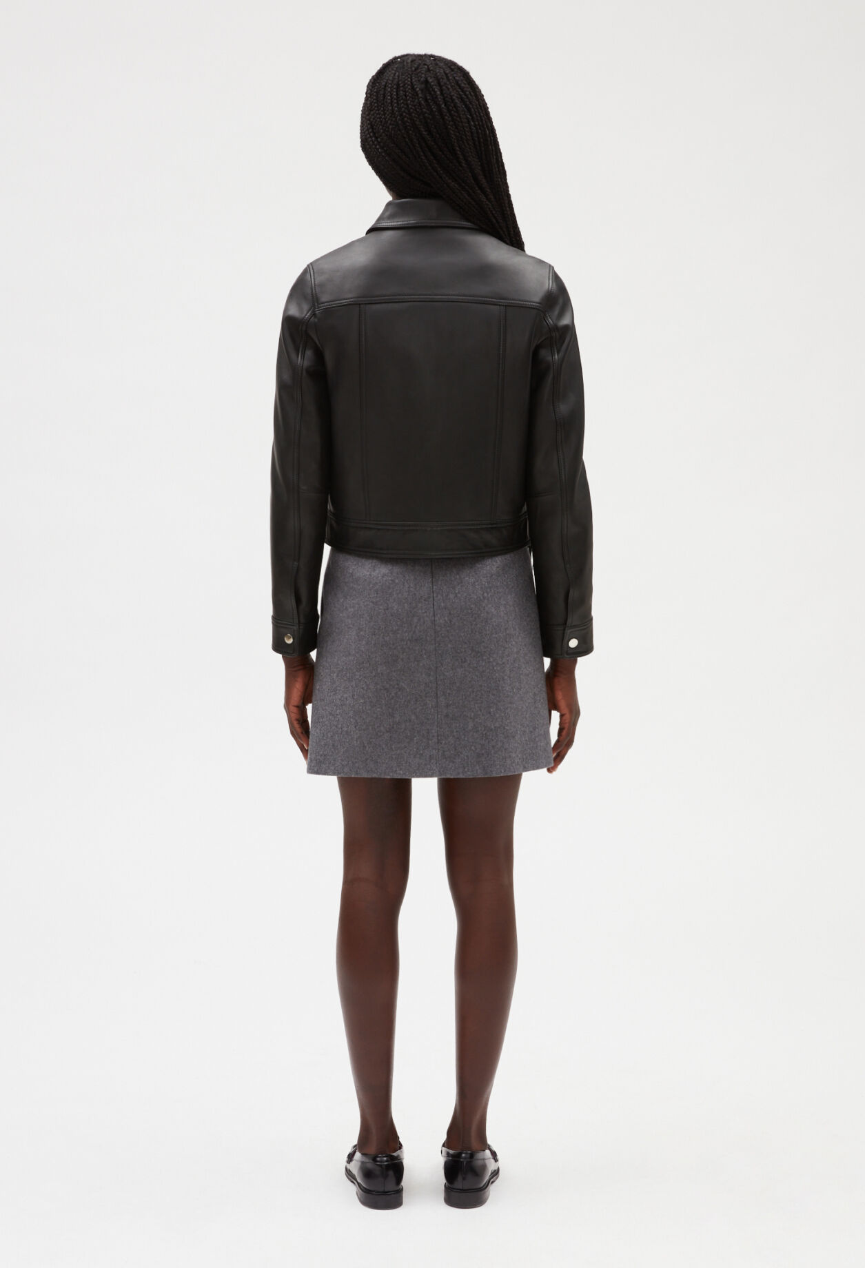 Blouson cuir noir