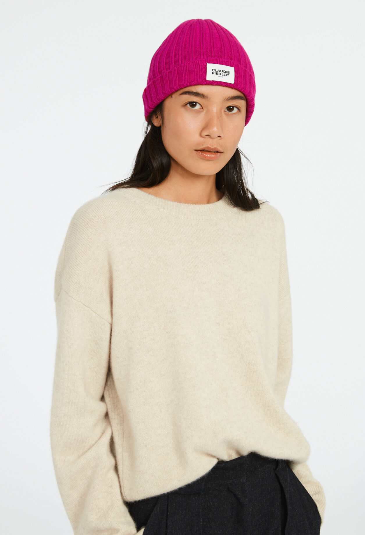Bonnet maille côtelée