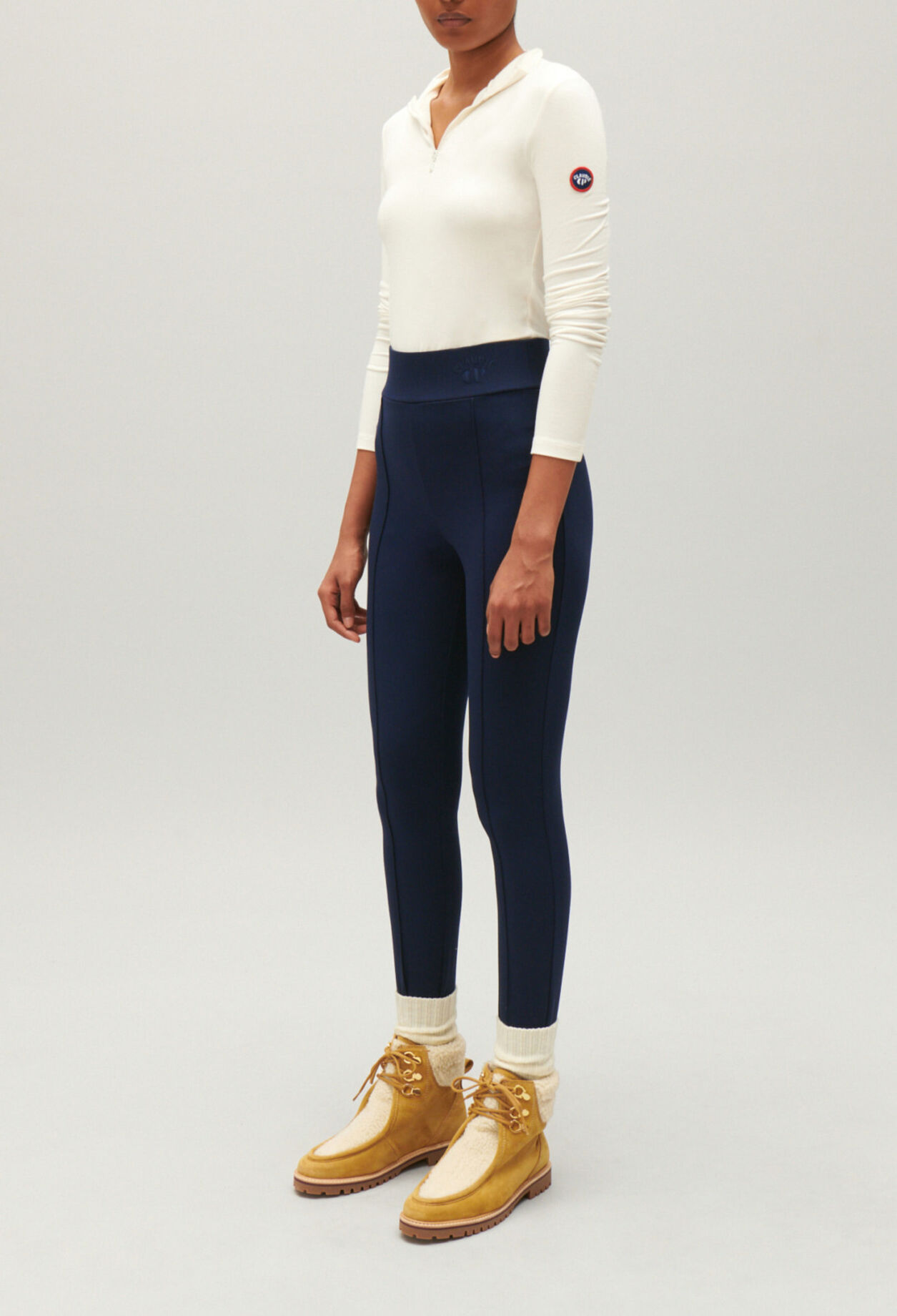 Legging fuseau maille marine