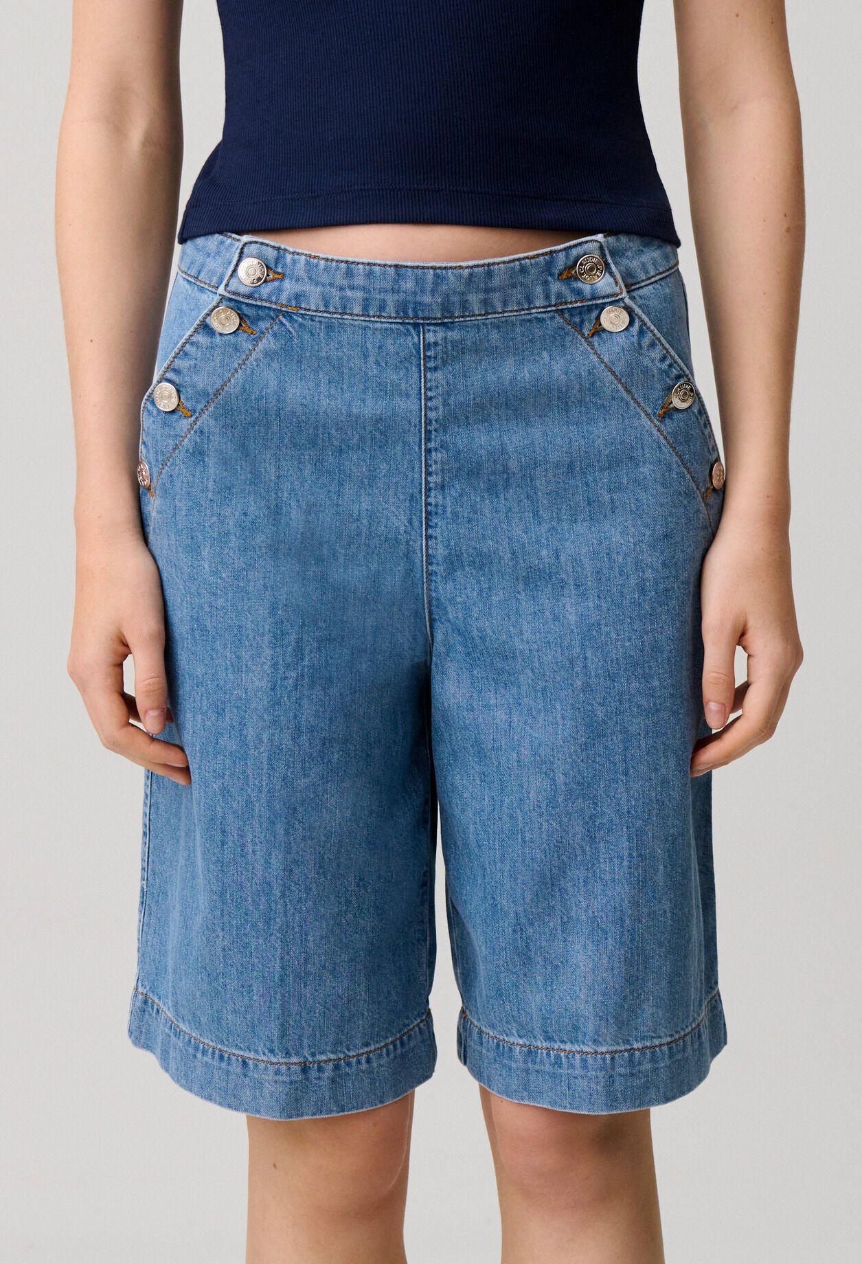 Short &agrave; pont denim
