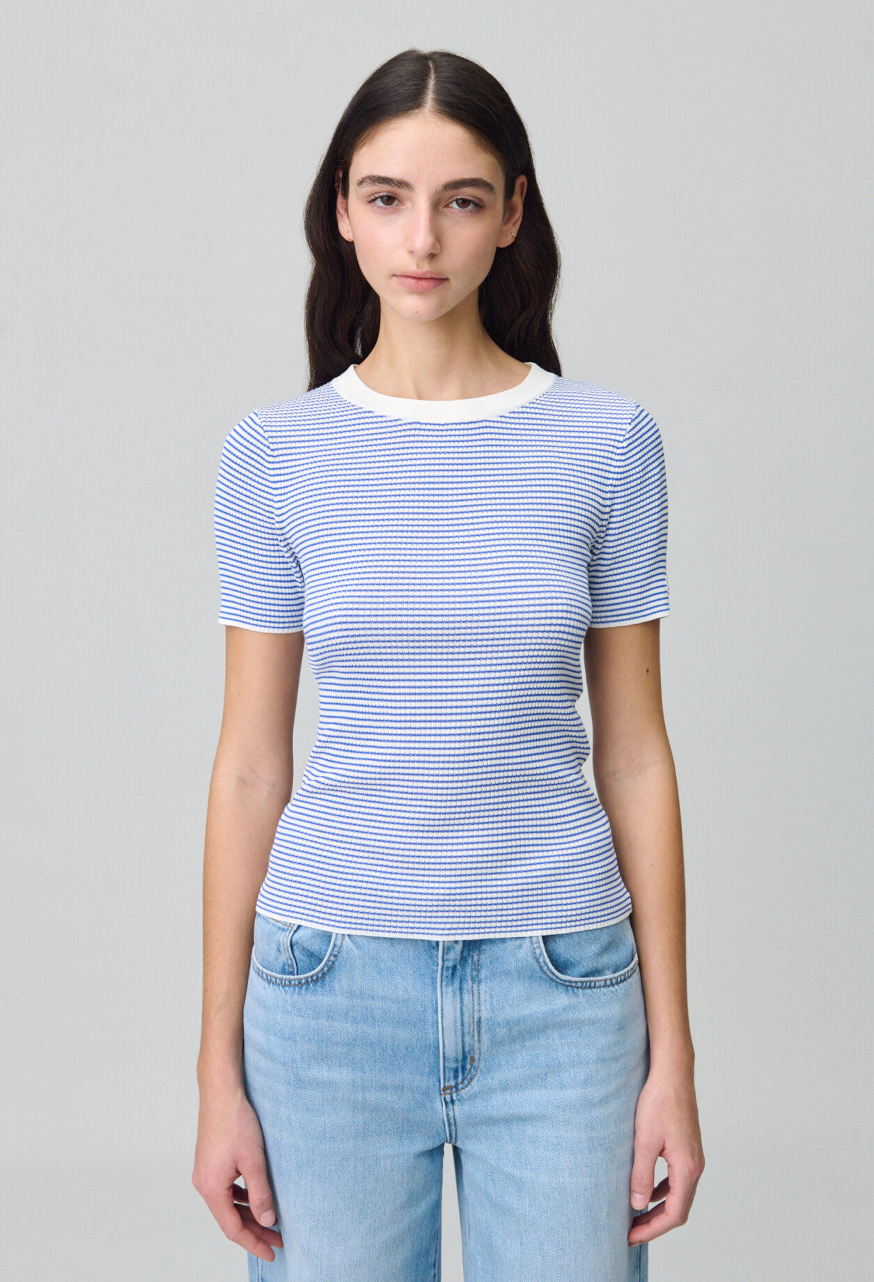 Top marinière maille fine