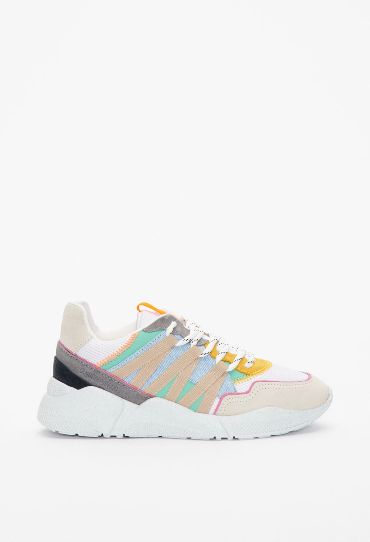 Sneakers graphiques en cuir