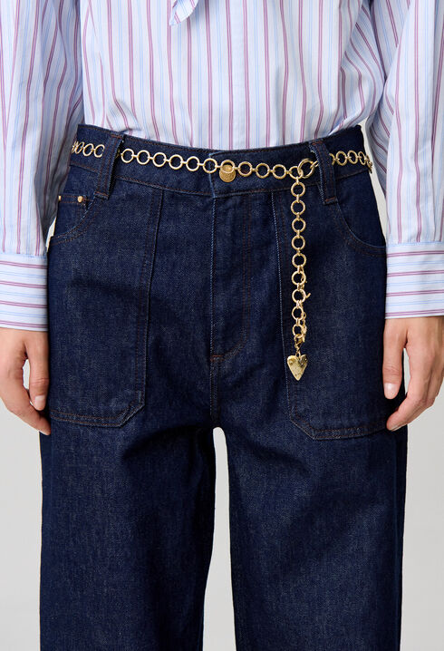 Ceinture cha&icirc;ne dor&eacute;e &agrave; charms