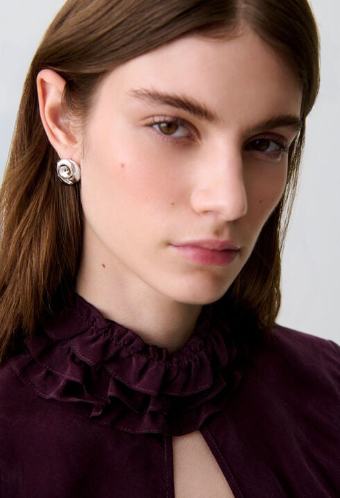 Boucles d'oreilles argent&eacute;es Claudie
