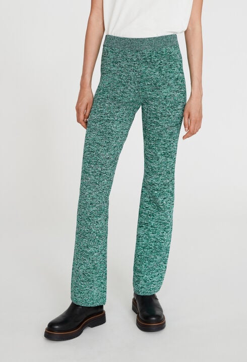 Pantalon maille effet chinée