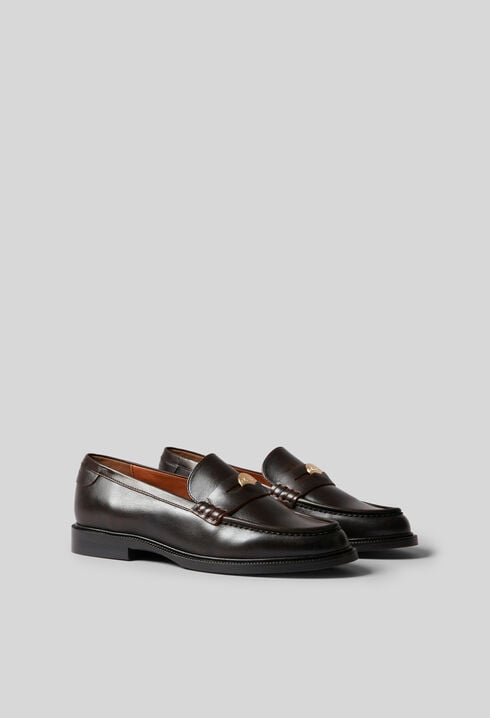 Mocassins cuir chocolat